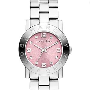 Marc by Marc Jacobs pink dial stainless steel watc